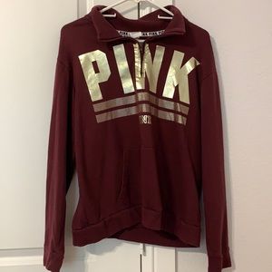 Pink quarter zip, pullover